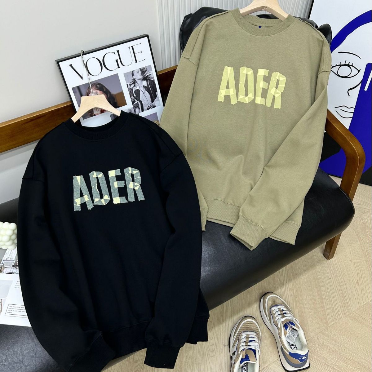 即墨区ader正确版卫衣女潮牌圆领折纸小众宽松版字母秋季新款韩国