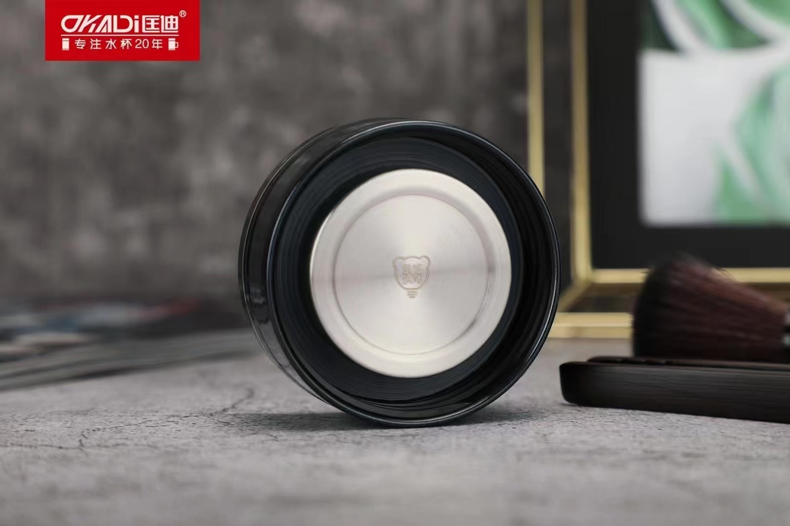 匡迪2085双层加厚商务玻璃杯便携办公透明泡茶杯礼品杯批发印logo