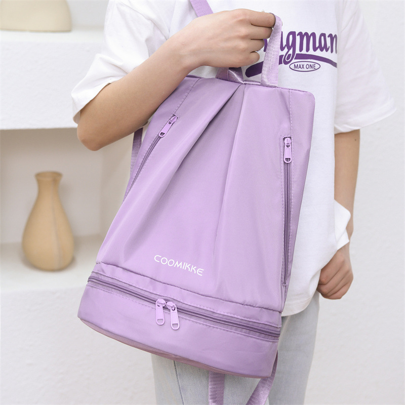 Gym Bag Women's Waterproof Beach Storage Bag Sports Excursion Backpack Dry Wet Separation Swim Bag Printable Logo