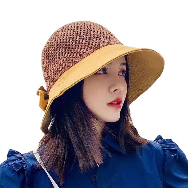 New Sun-Shade Fisherman Hat Women's Summer Korean Style Versatile Fashion Sun Hat Beach Casual Sun-Proof Breathable Bucket Hat