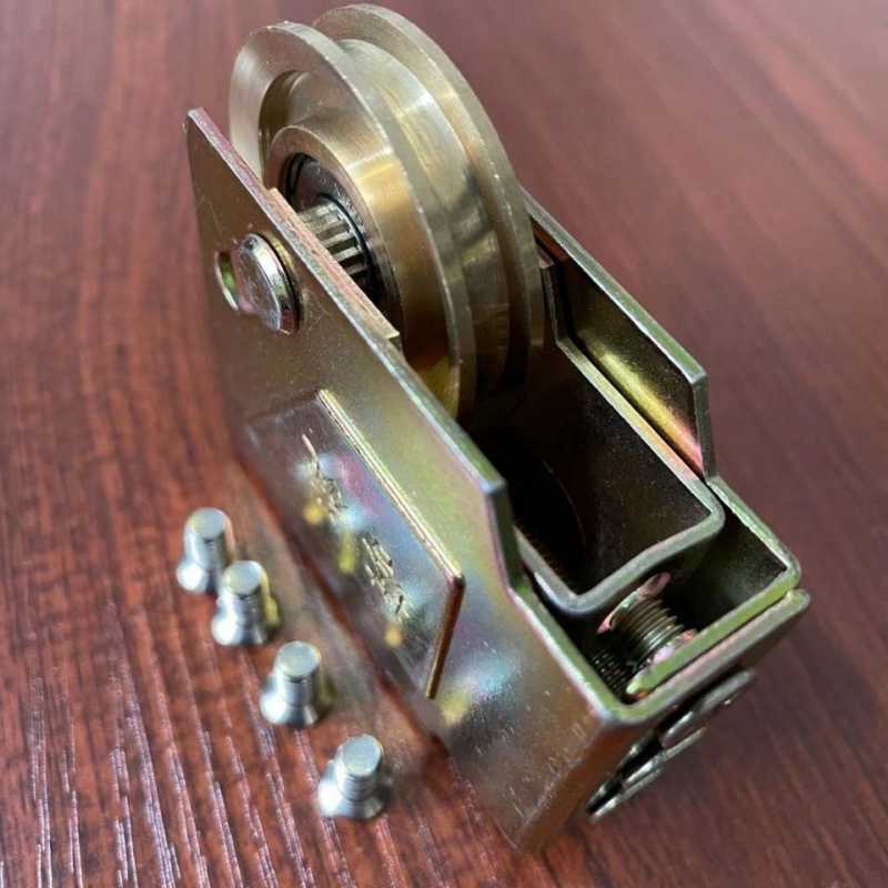 老式90型铝合金窗滑轮推拉平移窗户静音滑轮铜轮90型尼龙滑轮