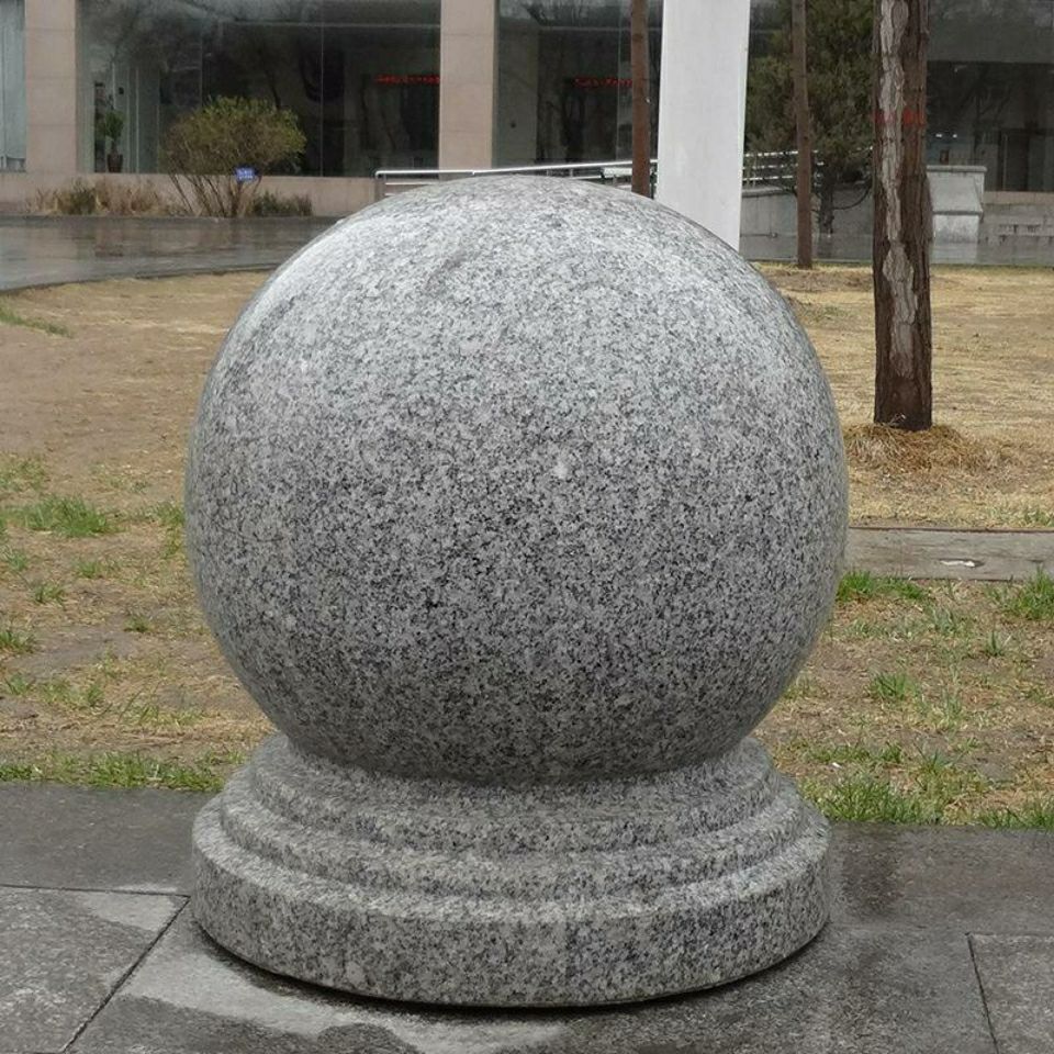 花岗岩路障石球花园小区广场隔离车辆行人学校安全挡车石墩子