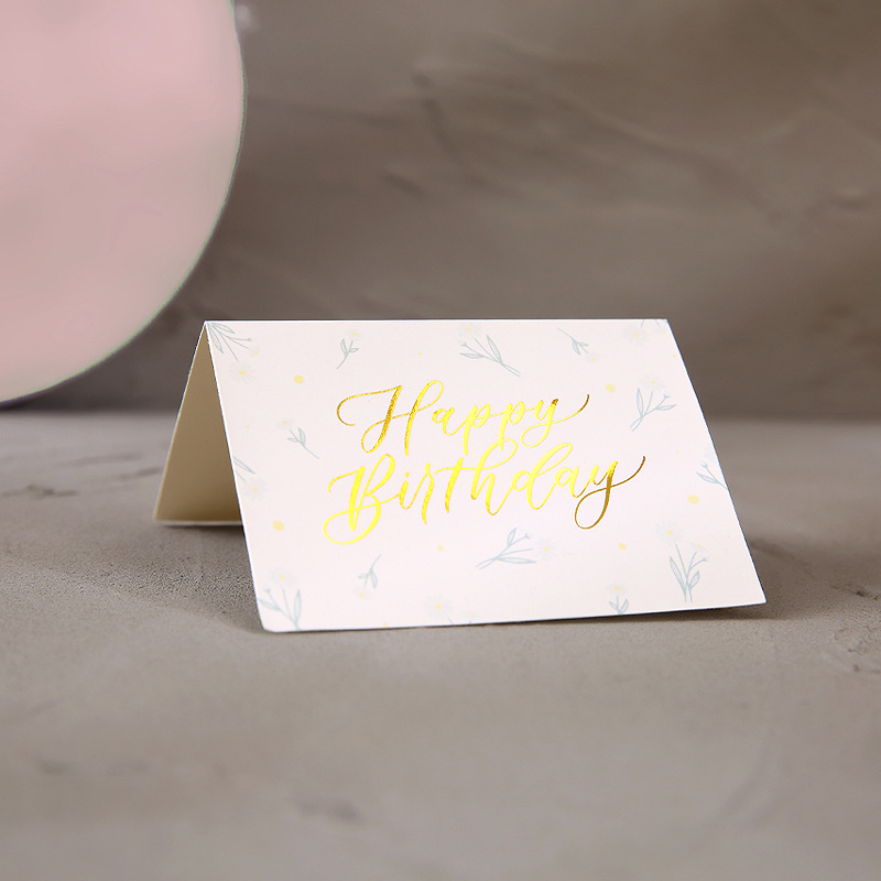 Creative Gilding Greeting Card Personalized Birthday Gifts Card Korean Flower Shop Give as Gifts Card Blessing Greeting Card Wholesale