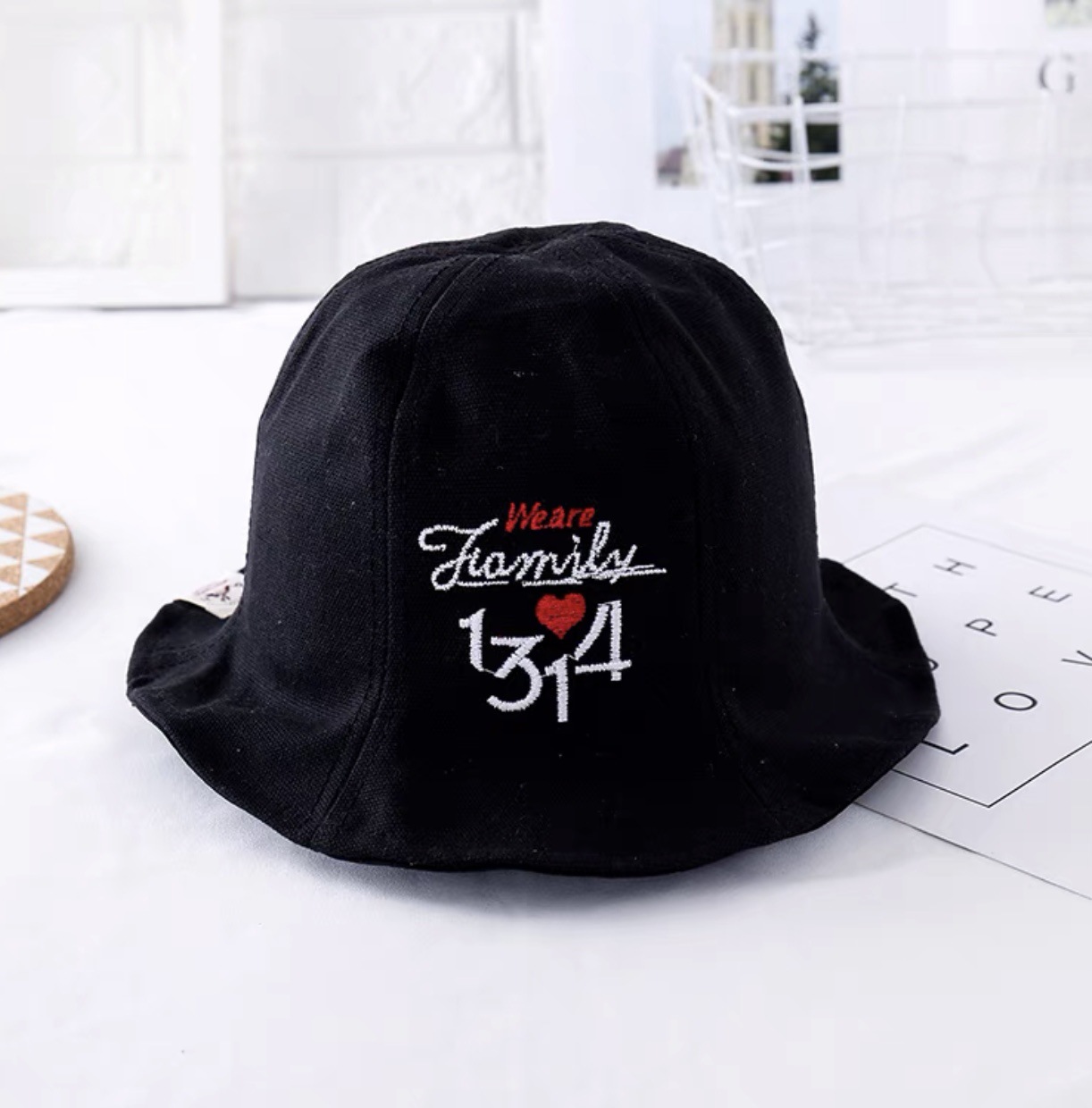 Children Yellow Cap Sun Bucket Hat Primary School Student Parent-Child 3 Years Old 4 Sun Protection Girl Embroidery Sun Bucket Hat