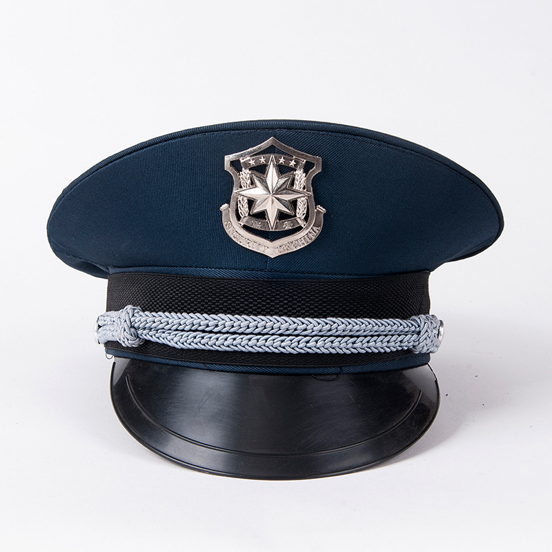 保安大檐帽物业保安服装酒店门卫出勤执勤作训安保工作职业大檐帽