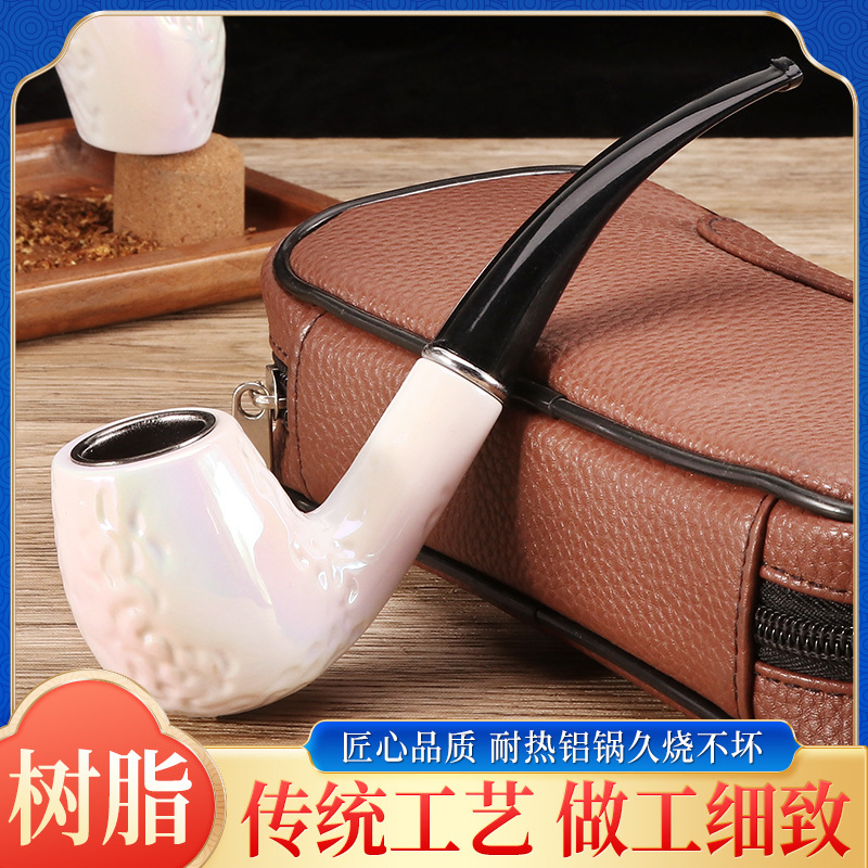 new acrylic-based resin tobacco pipe entry selection novice practice plastic tobacco pipe with filter core circulating filter