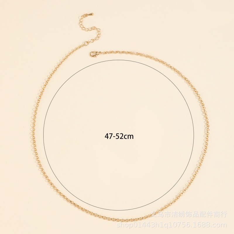 Factory Supply 2.5o Word Chain Slim Chain Simple Personality Clavicle Chain DIY Handmade Ornament Necklace Wholesale