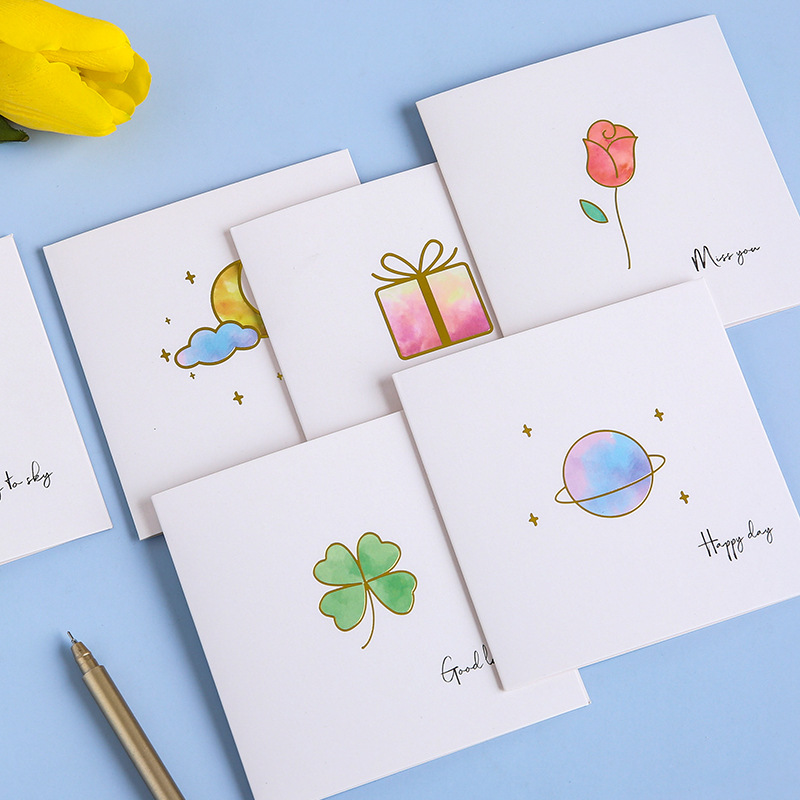 感恩圣诞节贺卡2021新款diy手工小卡片信封老师礼物生日祝福创意