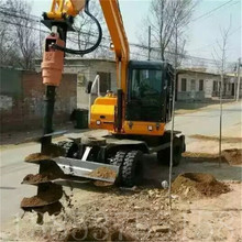 钻孔螺旋钻 钻树洞电线杆孔液压光伏螺旋钻量大价优地基钻孔挖机