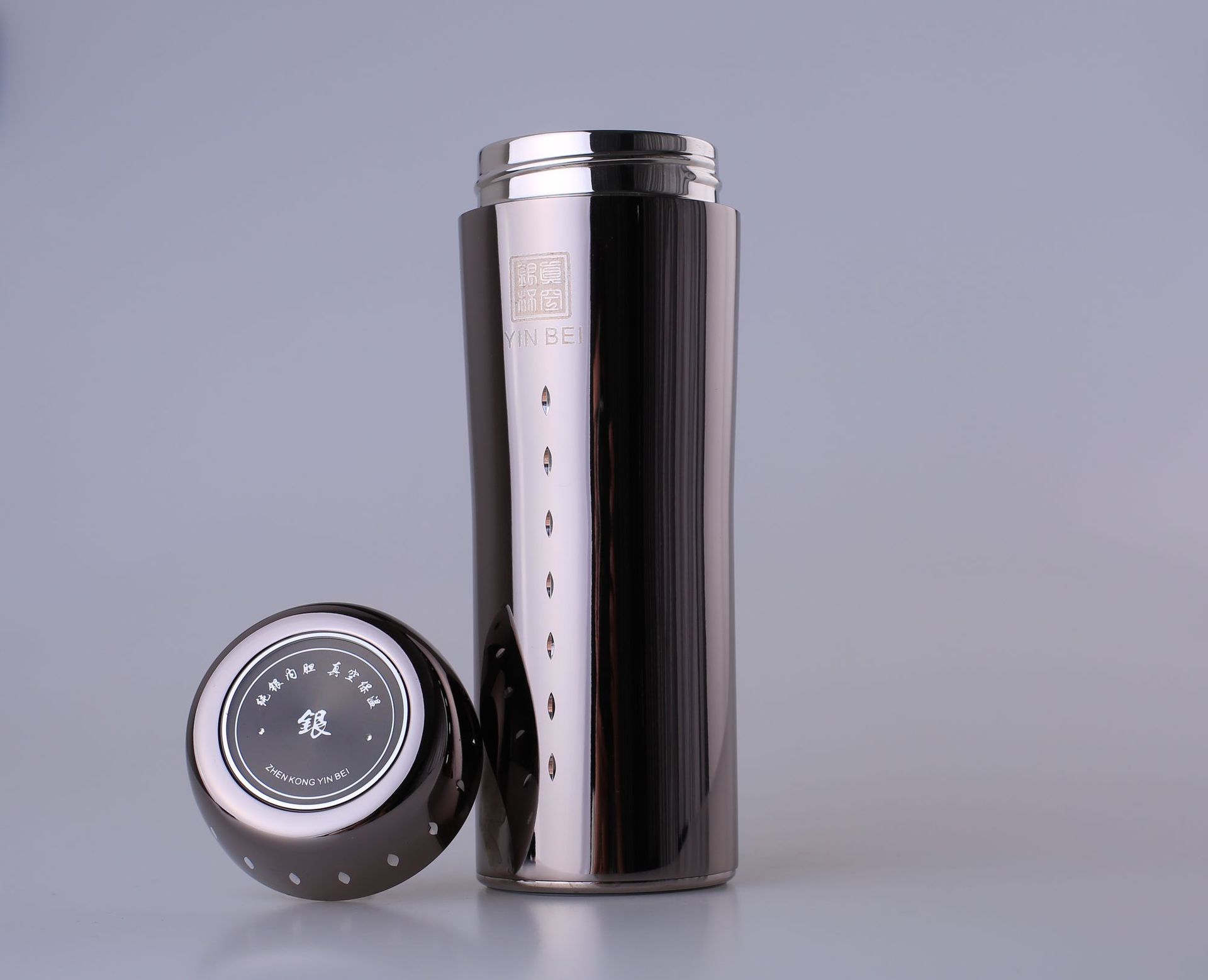 厂家s999纯银内胆保健杯保温杯雪花银男士女茶杯高档银杯水杯特价