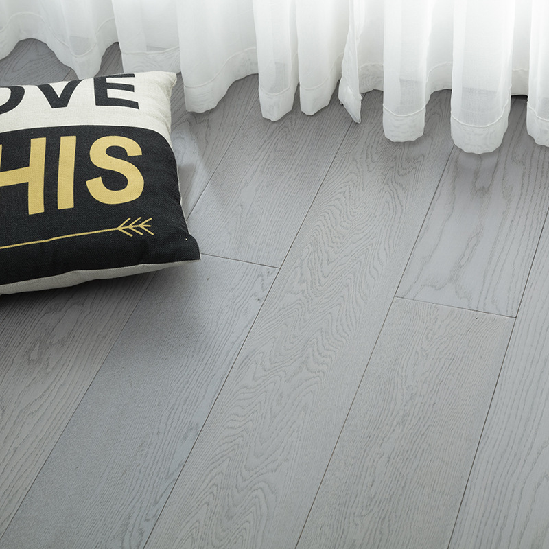 新品金属漆橡木新三层实木地板卧室客厅灰色系家用实木复合地板