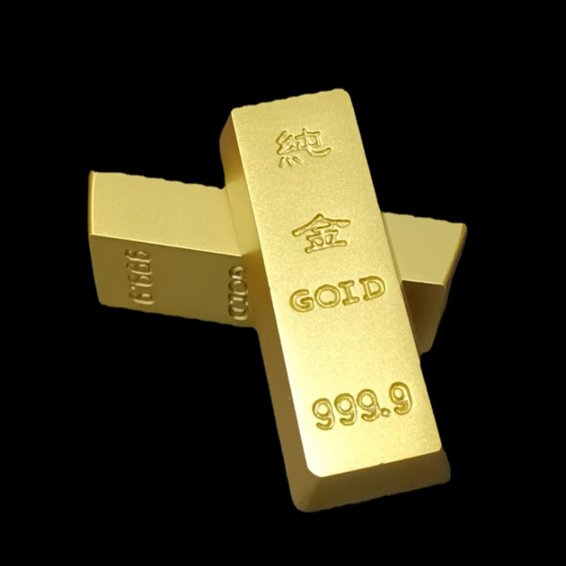 纯铜仿真金条黄铜实心道具金块金砖铜金条小摆件工艺品批发礼品