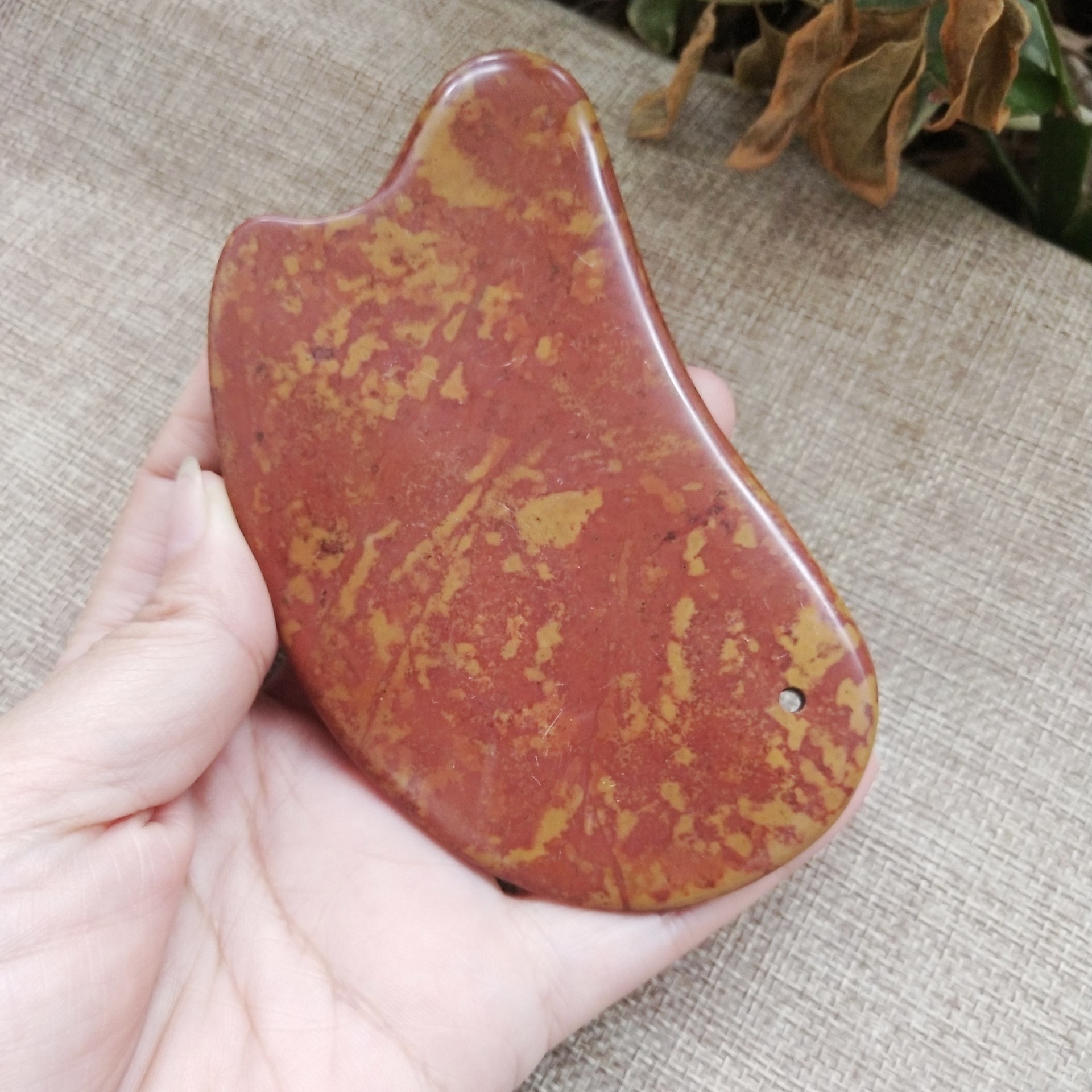 山东红砭石刮痧板 富贵红砭石大刀型刮痧板 玄黄玄红刮痧板