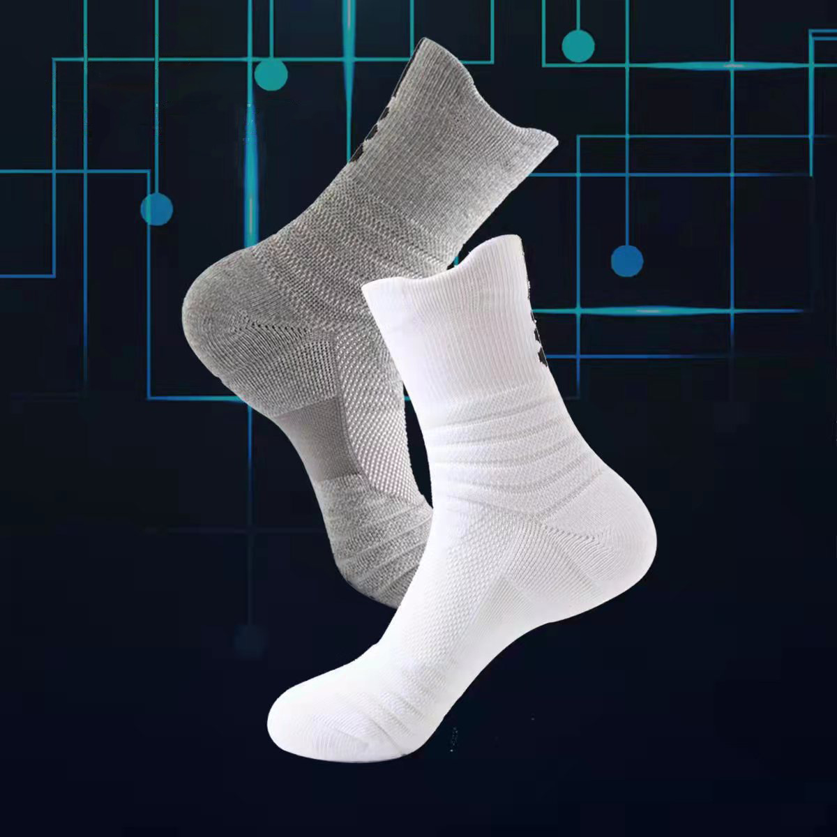 Elite Socks Basketball Socks Men's Thick Socks Towel Bottom Deodorant Quick-Drying Socks for Running Outdoor Sports Socks