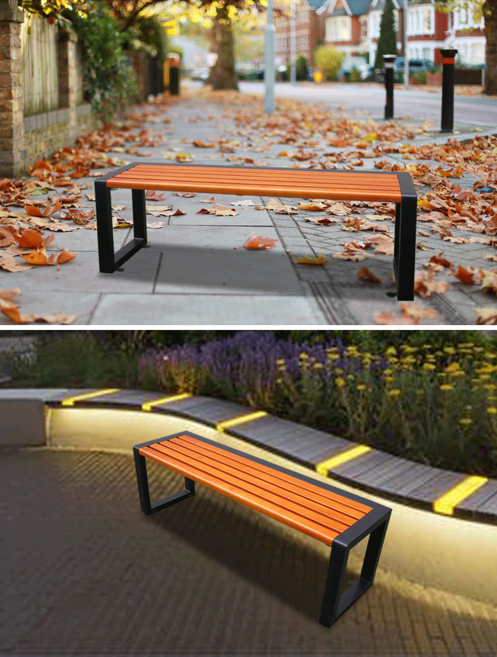 厂家定制公园椅 户外长椅 实木园林椅防腐木坐凳公共休息排椅定制