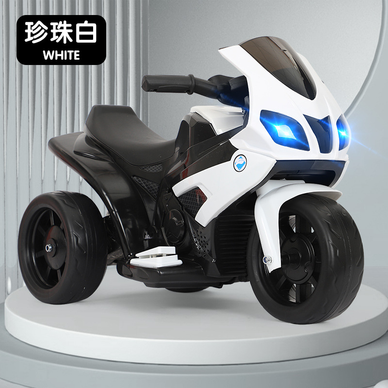 Children's Electric Motor Children's Self-Driving Toy Car Can Sit Baby Three-Wheeled Electric Motorcycle Battery Stroller