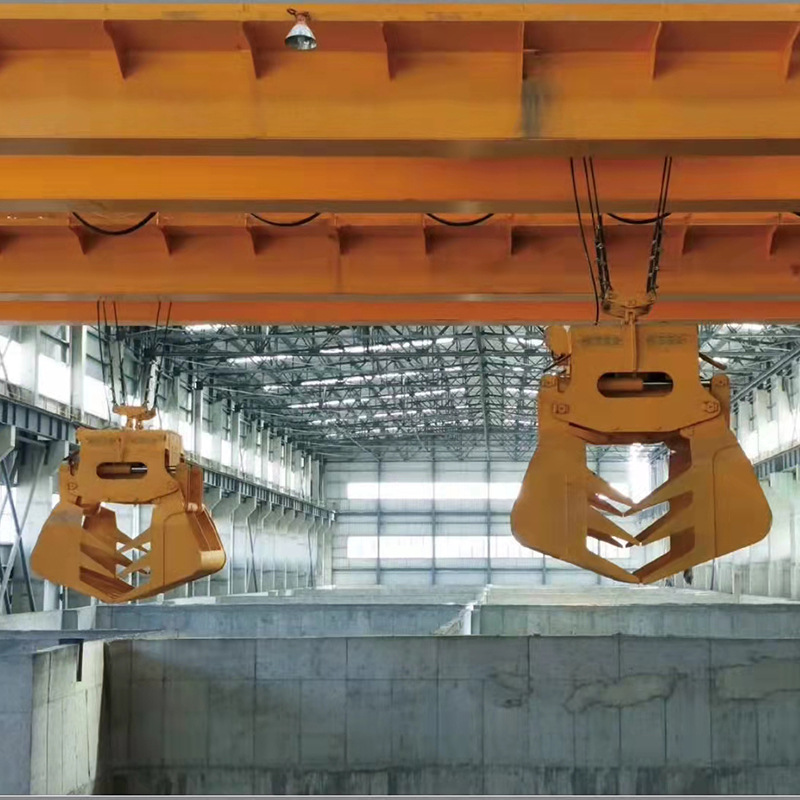 20吨起重现货行车电动液压遥控抓斗机不锈钢四绳悬挂起重机械抓斗