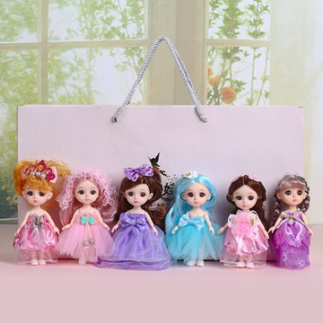 批发礼物6只组合装15厘米换装洋娃娃女孩玩具儿童过家家生日礼物