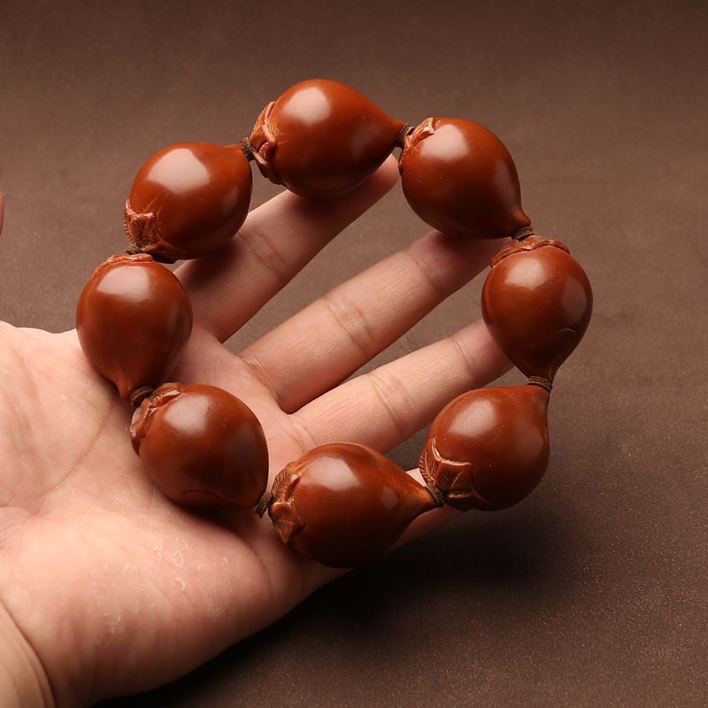 代发清晨核雕进口印尼橄榄核打磨素核大籽寿桃手串手持手把男女文
