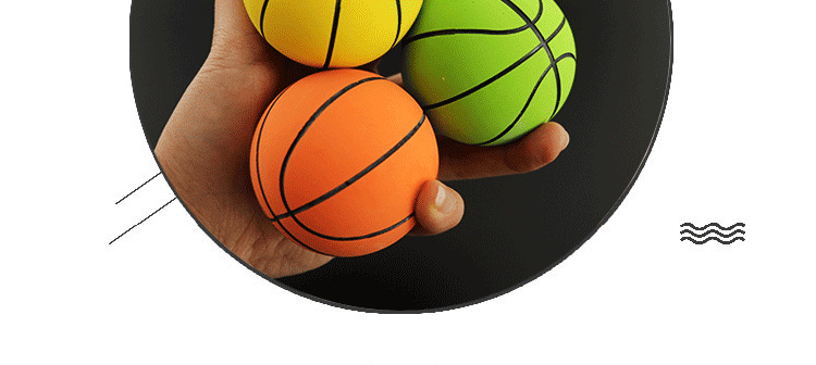 6cm迷你橡胶小篮球空心弹力球宠物训练高弹力儿童拍拍球厂家批发