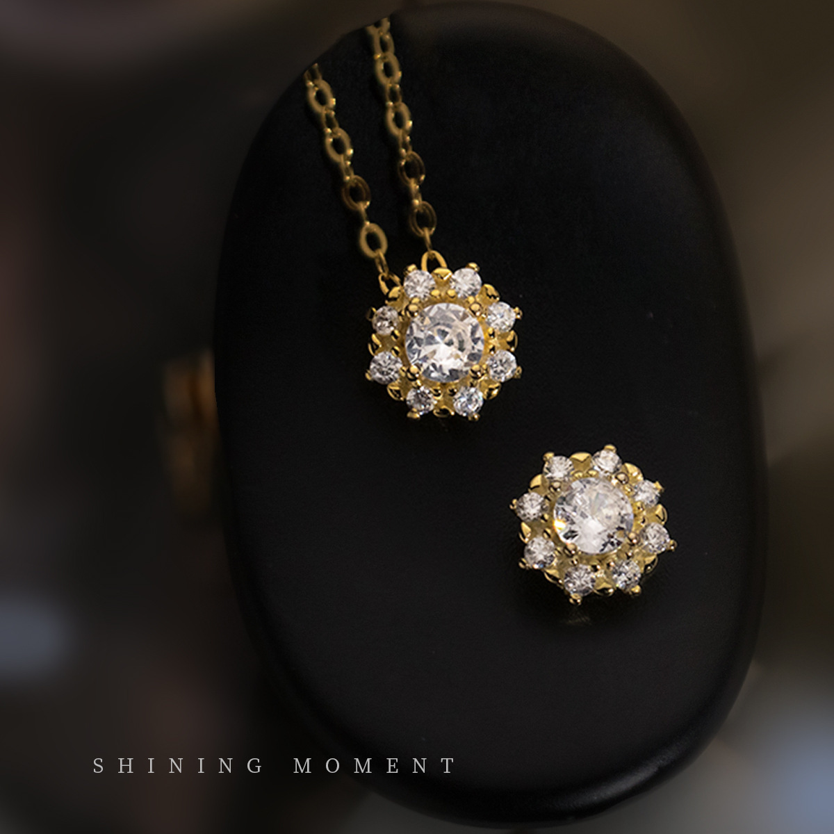 爱洛奇s925银韩版甜美闪耀雪花项链小巧小清新淑女圣诞礼物d7757