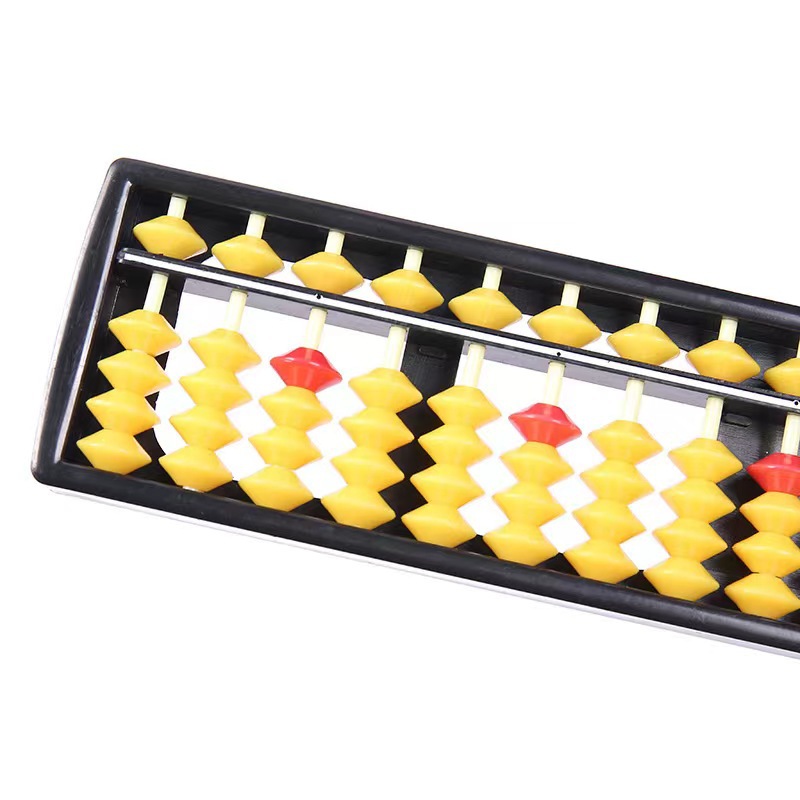 138 beads 7 to 17 plastic Abacus Multi-Color Magic Ink Abacus (yellow beads Red fixed) student Abacus manufacturer image