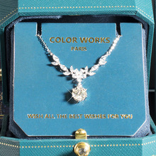 法国colorworks麦穗莫桑石钻项链纯银项链女小众轻奢高级生日礼品