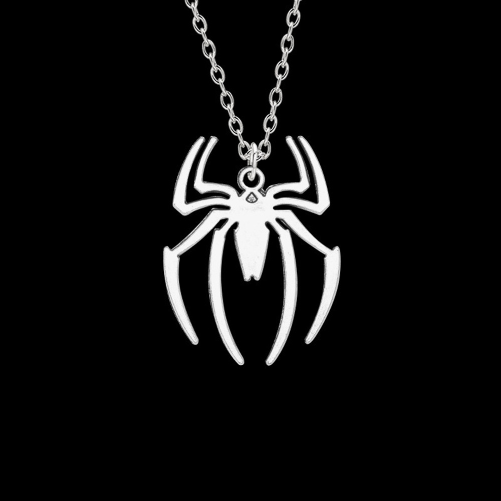 欧美时尚简约蜘蛛项链ins嘻哈潮酷吊坠小众设计感锁骨链饰品批发