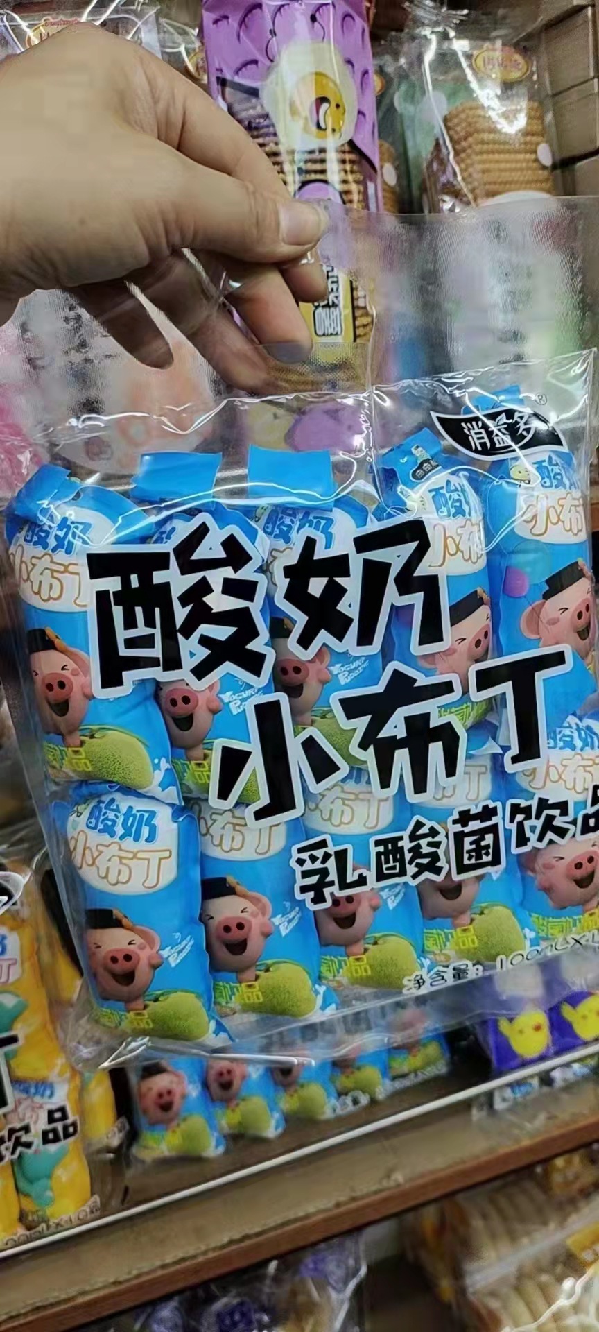 消益多酸奶小布丁1l/袋10小包4口味乳酸菌饮品草莓蓝莓哈密瓜芝士