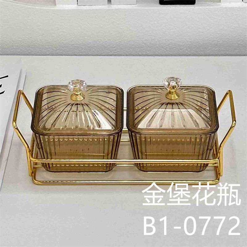 Brown Plastic Fruit Plate Living Room Coffee Table Household Storage Box Refreshments Candy Plate Dim Sum Plate Snack Dish Dried Fruit Box