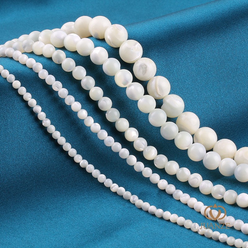 海水贝壳圆珠马蹄螺海贝圆珠 半成品串珠 天然贝壳珠diy手工串珠