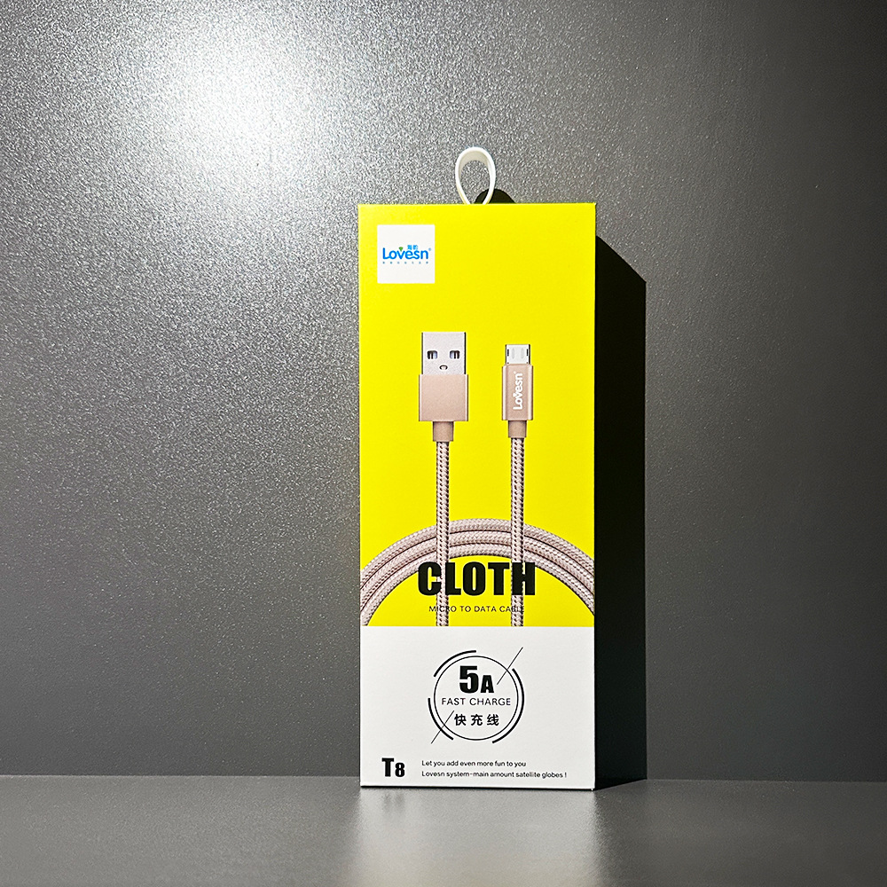 原装海韵t9/t8/t6手机编织金属5a数据线适用于安卓type-c苹果乐视