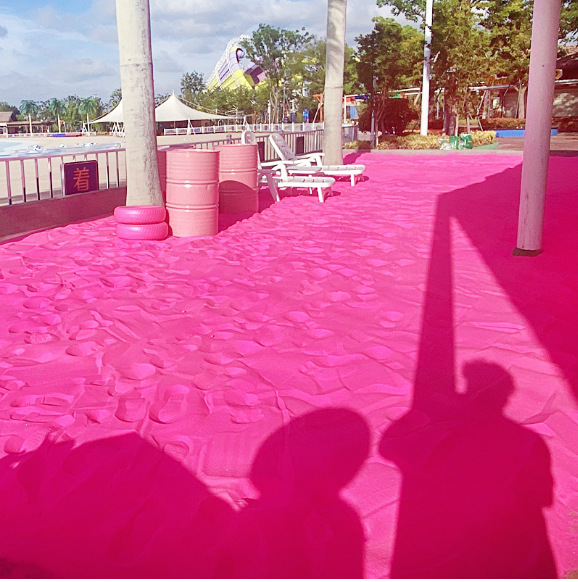 烧结彩砂 网红砂 景区娱乐 染色彩砂 微景观彩色沙子 粉色沙滩砂