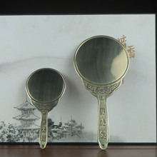 八尺 黄铜镜子平面镜手持镜十二生肖铜镜手柄镜八卦镜