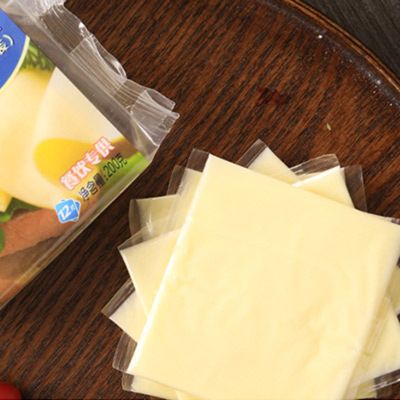 光明再制干酪片奶油奶酪芝士片三明治汉堡披萨用原装200g12片整箱