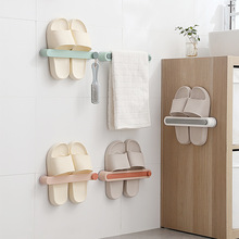 Bathroom wall hanging slipper rack retractable toilet towel