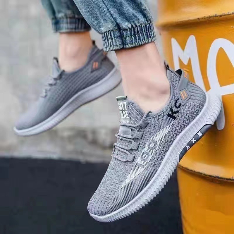 2023 New Men's Breathable Thin Mesh Casual Shoes Soft Sole Sneakers Factory Wholesale Delivery