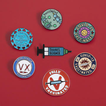 创意新款病毒 病菌医生胸针ins潮 个性医护工作标志徽章衣领针