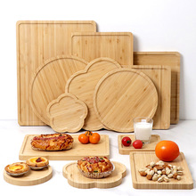 日式竹木长方形托盘木质酒店西餐盘水果糕点木盘子烧烤餐饮托盘