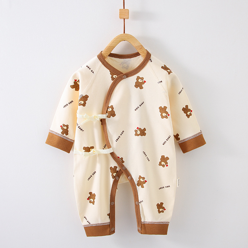 Baby Jumpsuit Spring and Autumn Class a Newborn Clothes Baby Cotton Sheath Anyang Children's Clothing Baby Romper Baby Clothes