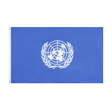 90*150cm联合国旗现货 3*5Ft涤纶旗子厂家United Nations旗帜批发