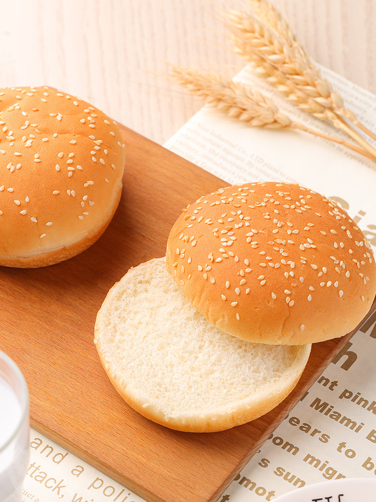 金麦嘉汉堡胚 面包胚 家庭装早餐汉堡半成品即食家用商用整箱食材