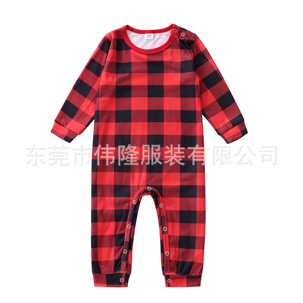 2022 New Cross-Border Family Pajamas Suit Baby Boys Girls Women's Clothing Men's Christmas Suit