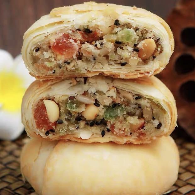 【买一送一】月饼老五仁苏式酥皮老式传统手工酥饼零食糕点心批发