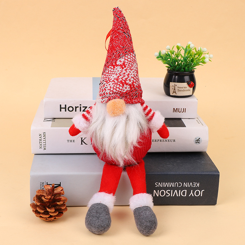 Christmas Decorative Pendant Christmas Tree Pendant Cute Faceless Doll Long Legs Faceless Old Man Doll Christmas Tree Ornaments