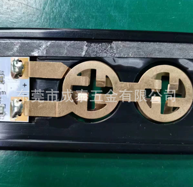 门槛条电极弹片冲压件五金电池弹片正负极连接片导电铜片插片冲压