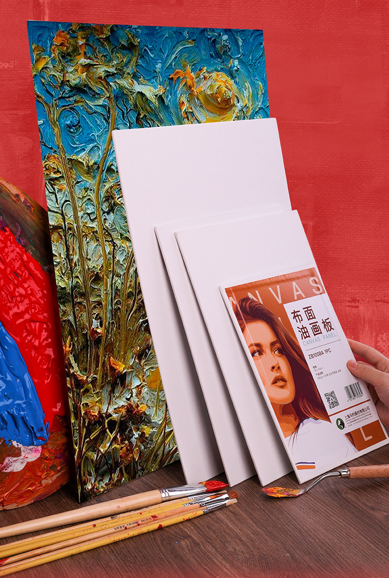 马利丙烯布面油画板油画布30*40油画画布画板棉布纯棉空白板布框