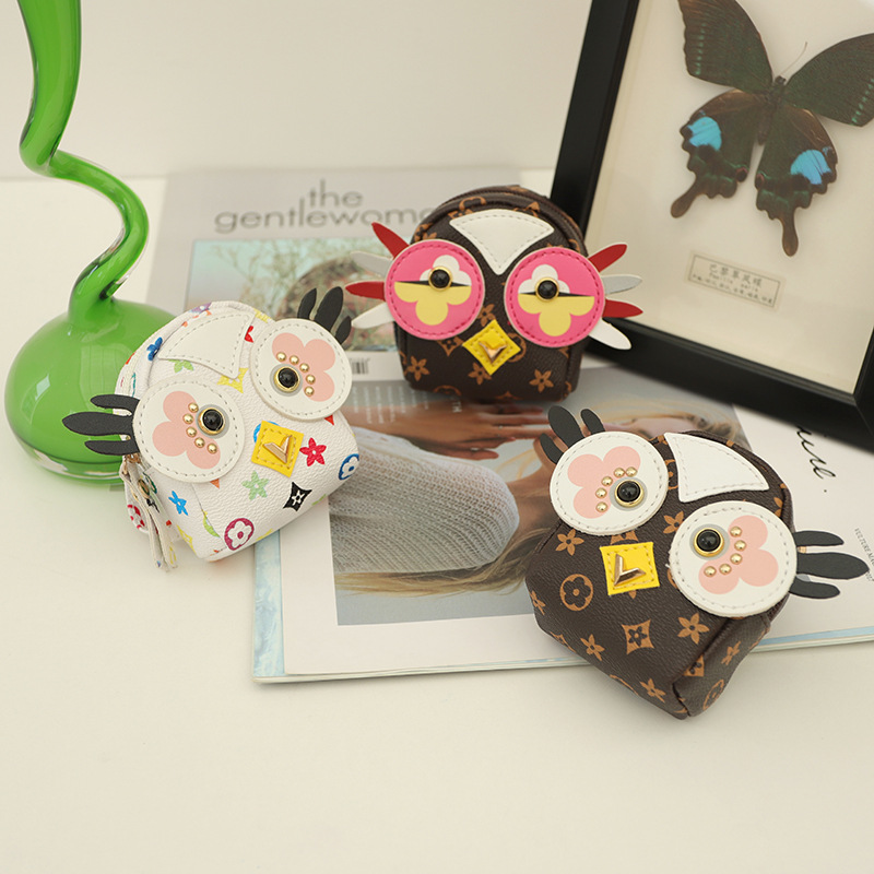 Big Eye Owl Creative Wallet Korean Girly Ins Coin Bag Cartoon Mini Primary School Student Key Case
