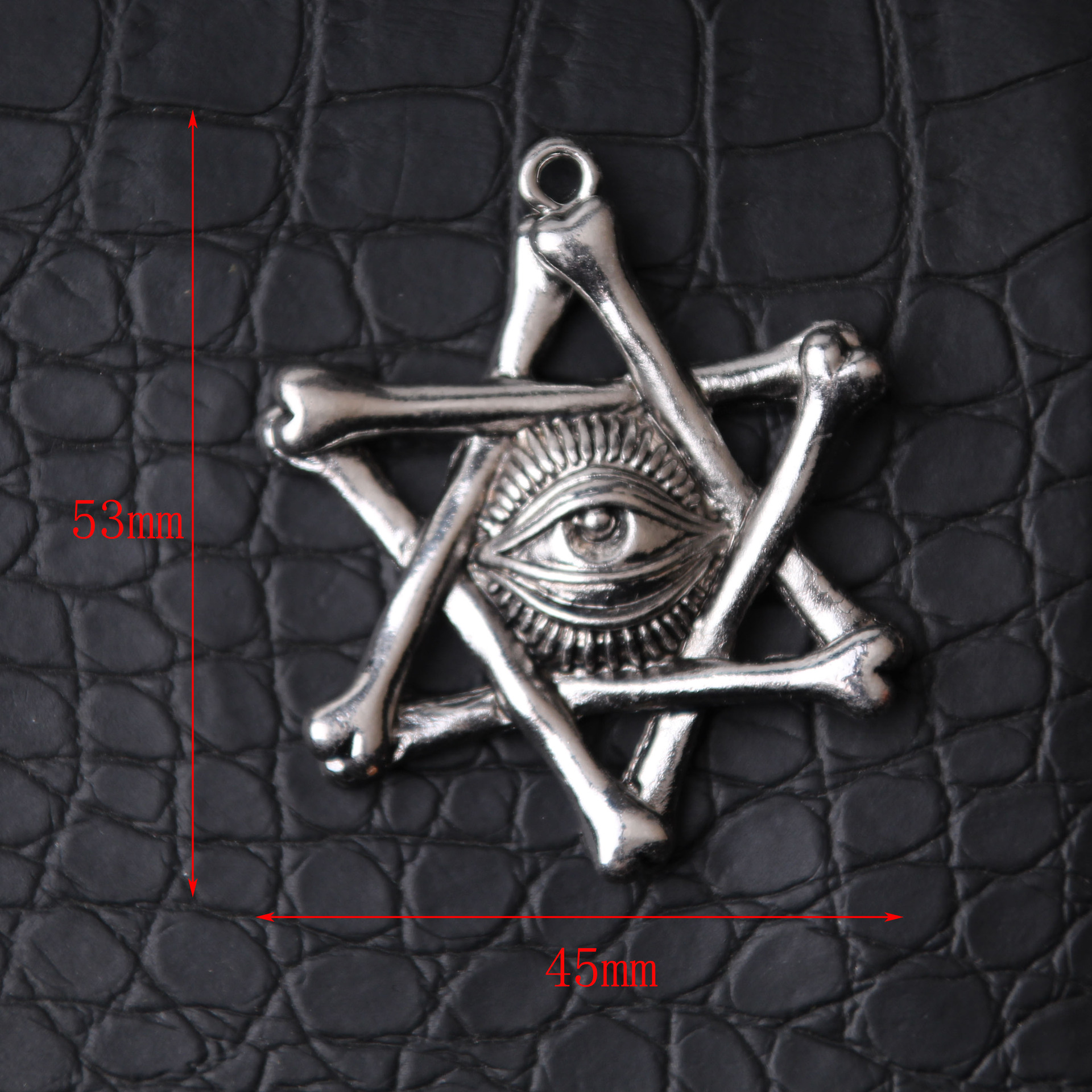 新款合金吊坠荷鲁斯之眼六芒星项链吊坠个性男嘻哈街舞情侣项饰潮