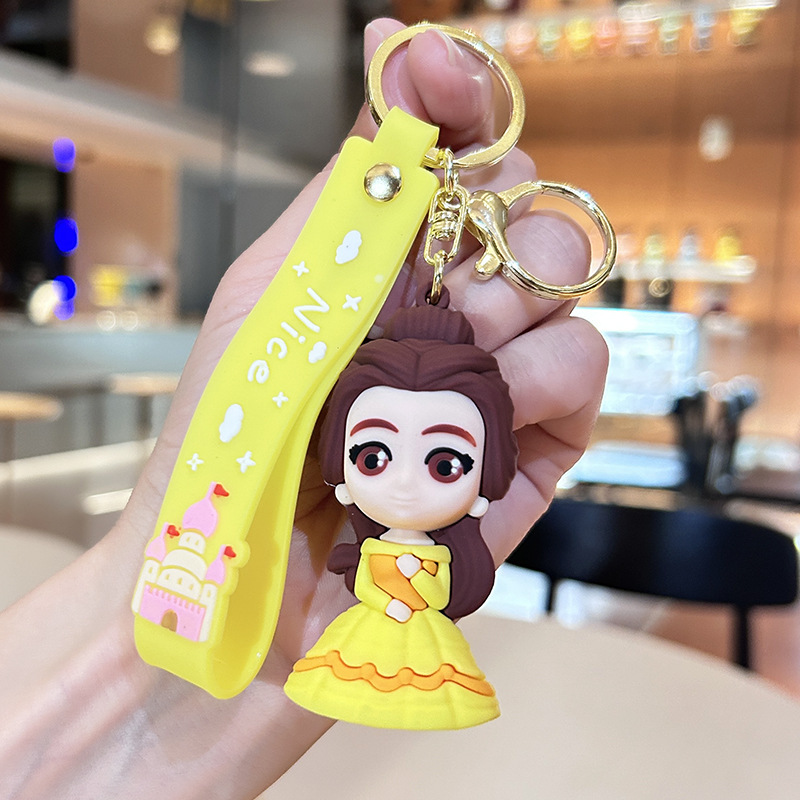 Cartoon Snowyprincess Cute Key Chain Princess Elsa Doll Wholesale Key Pendants Pendant Key Ring Manufacturer